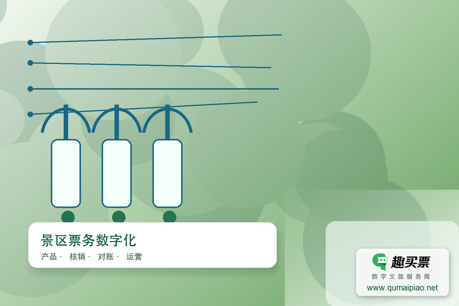 创新科技赋能旅游业，趣买票智慧系统引领高效便捷新体验主题封面，右下角含趣买票标识与官网网址
