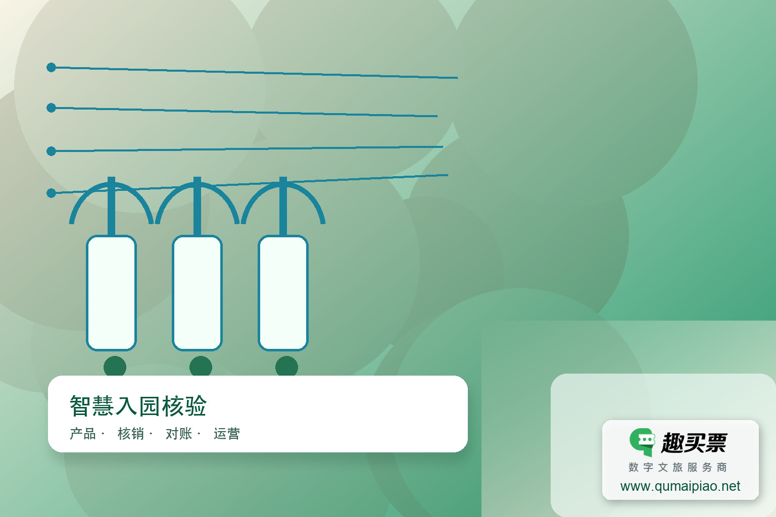 从手撕门票到刷脸入园，趣买票智慧系统助景区管理效率飞跃主题封面，右下角含趣买票标识与官网网址