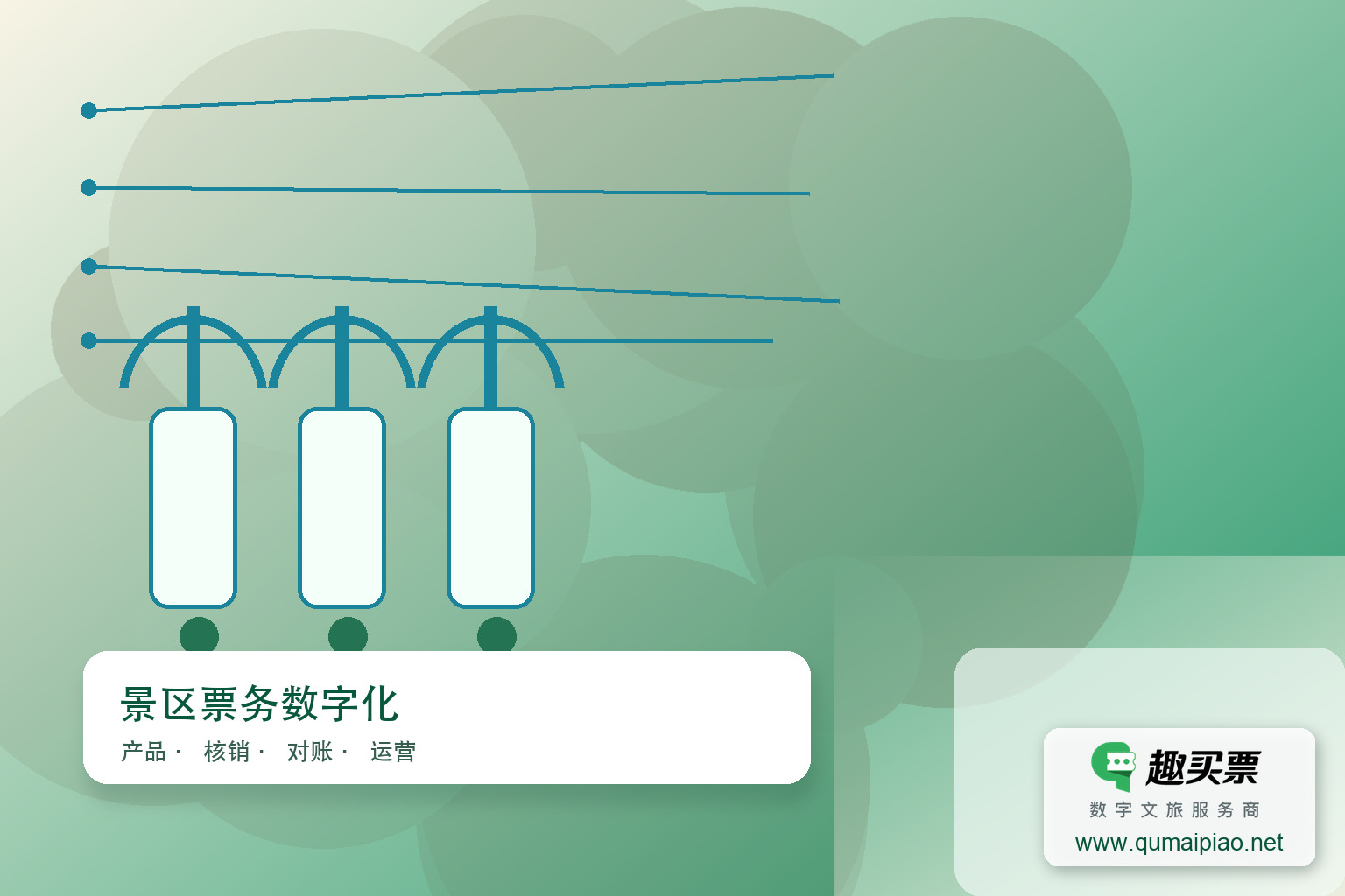 大美青海智慧游,趣买票系统更便捷主题封面,右下角含趣买票标识与官网网址