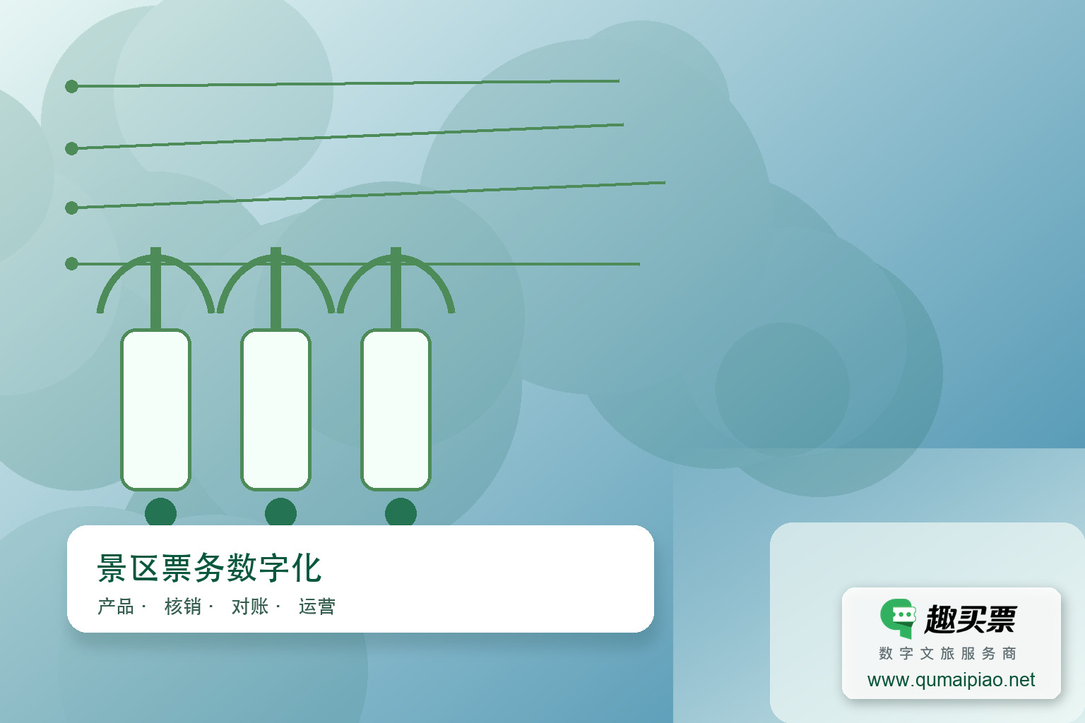 打破行业壁垒：开放的趣买票智慧系统接口主题封面，右下角含趣买票标识与官网网址