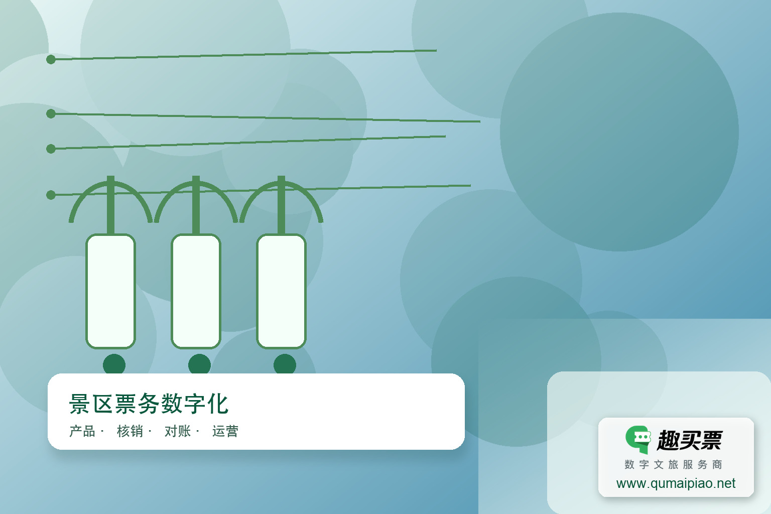打造趣买票智慧系统,助力田园景区引流增收主题封面,右下角含趣买票标识与官网网址