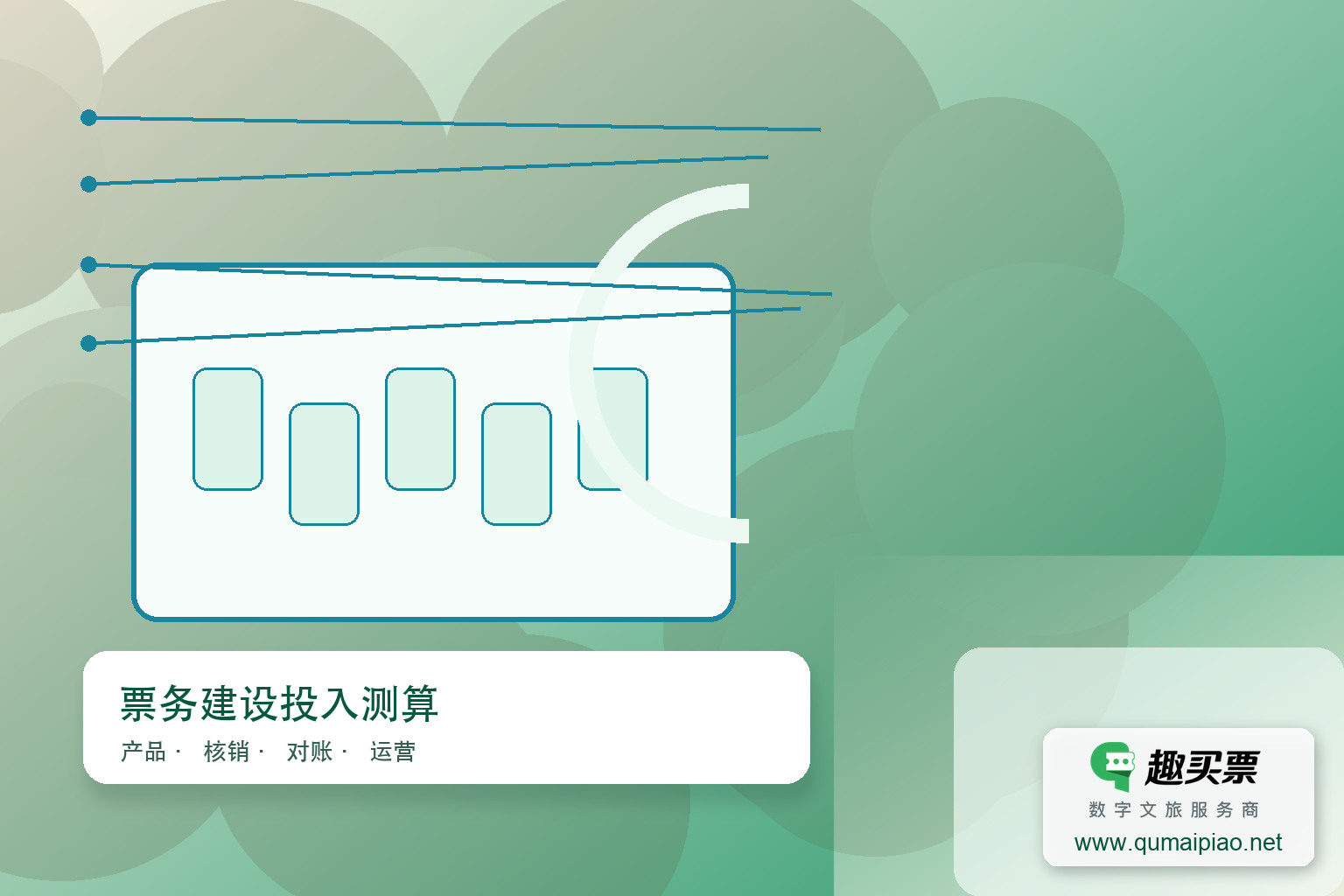 低成本采购短期活动票务系统指南主题封面，右下角含趣买票标识与官网网址
