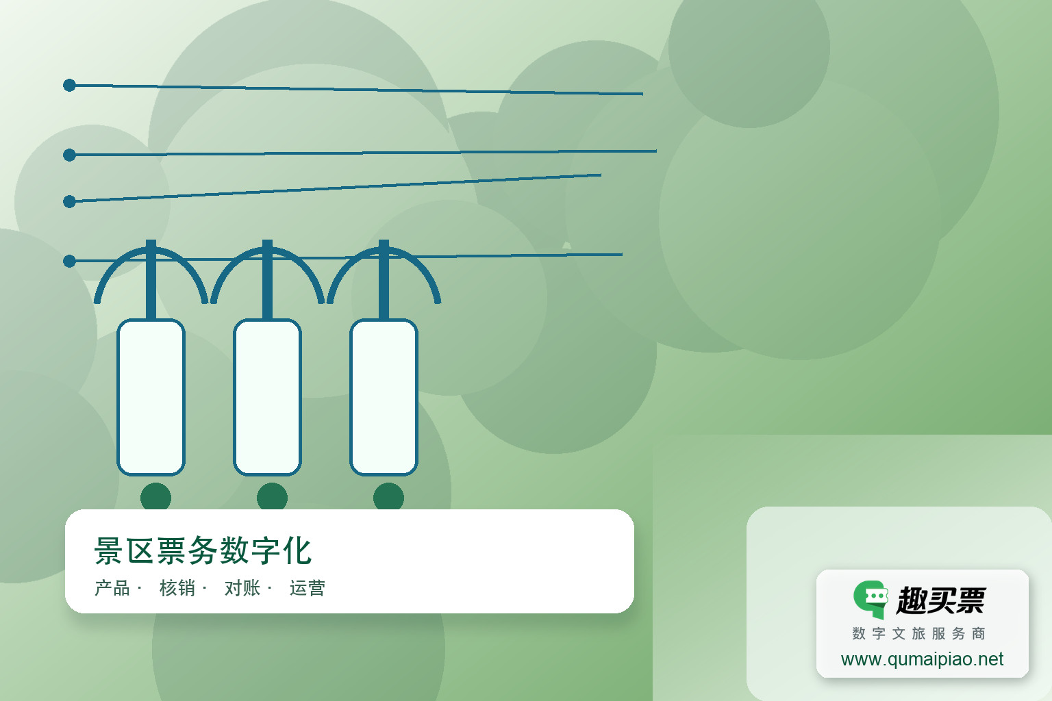 构建严密权限管理,保障趣买票智慧系统安全稳定主题封面,右下角含趣买票标识与官网网址