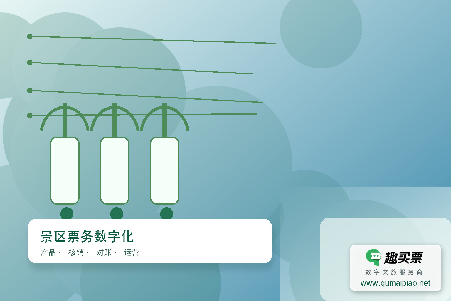 广东趣买票科技公司：趣买票智慧系统，深度融合智慧景区建设主题封面，右下角含趣买票标识与官网网址