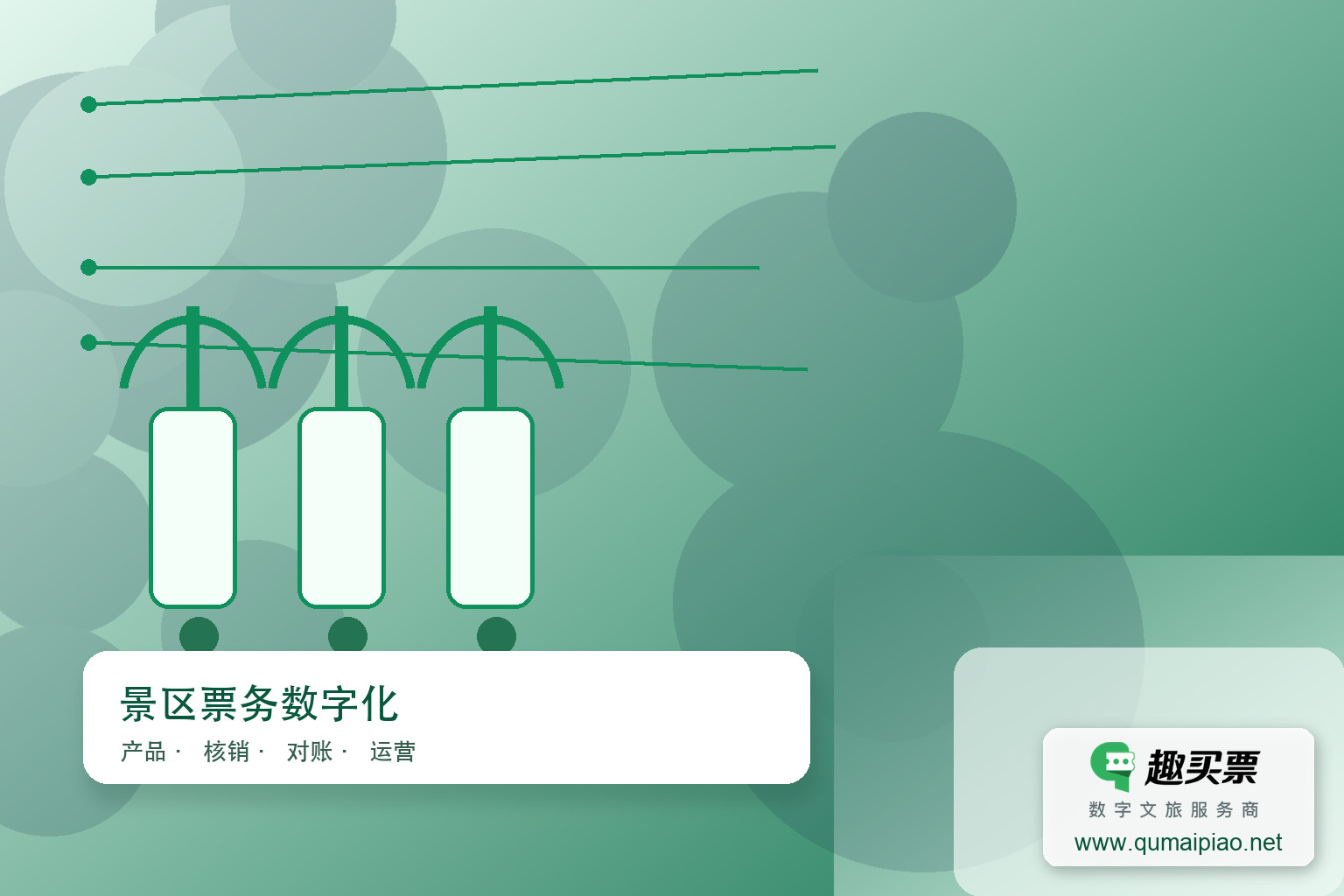 广东趣买票科技公司:趣买票智慧系统实现门票管理自动化主题封面,右下角含趣买票标识与官网网址