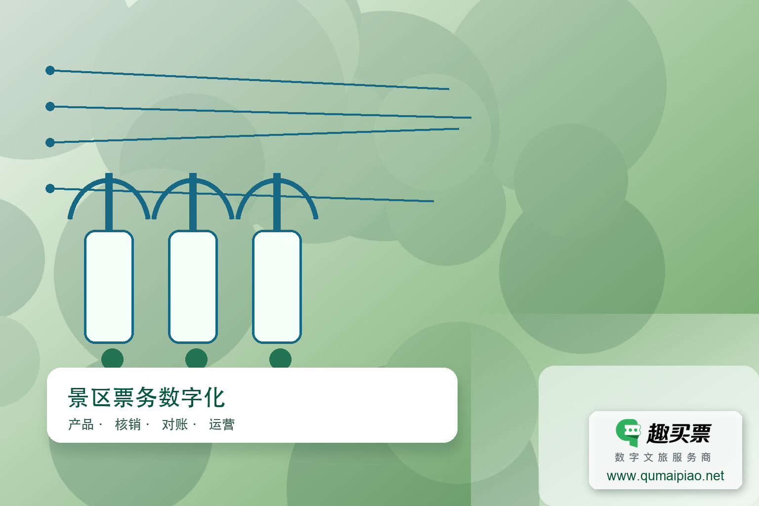 广东趣买票科技公司:趣买票智慧系统助力景区智慧升级主题封面,右下角含趣买票标识与官网网址
