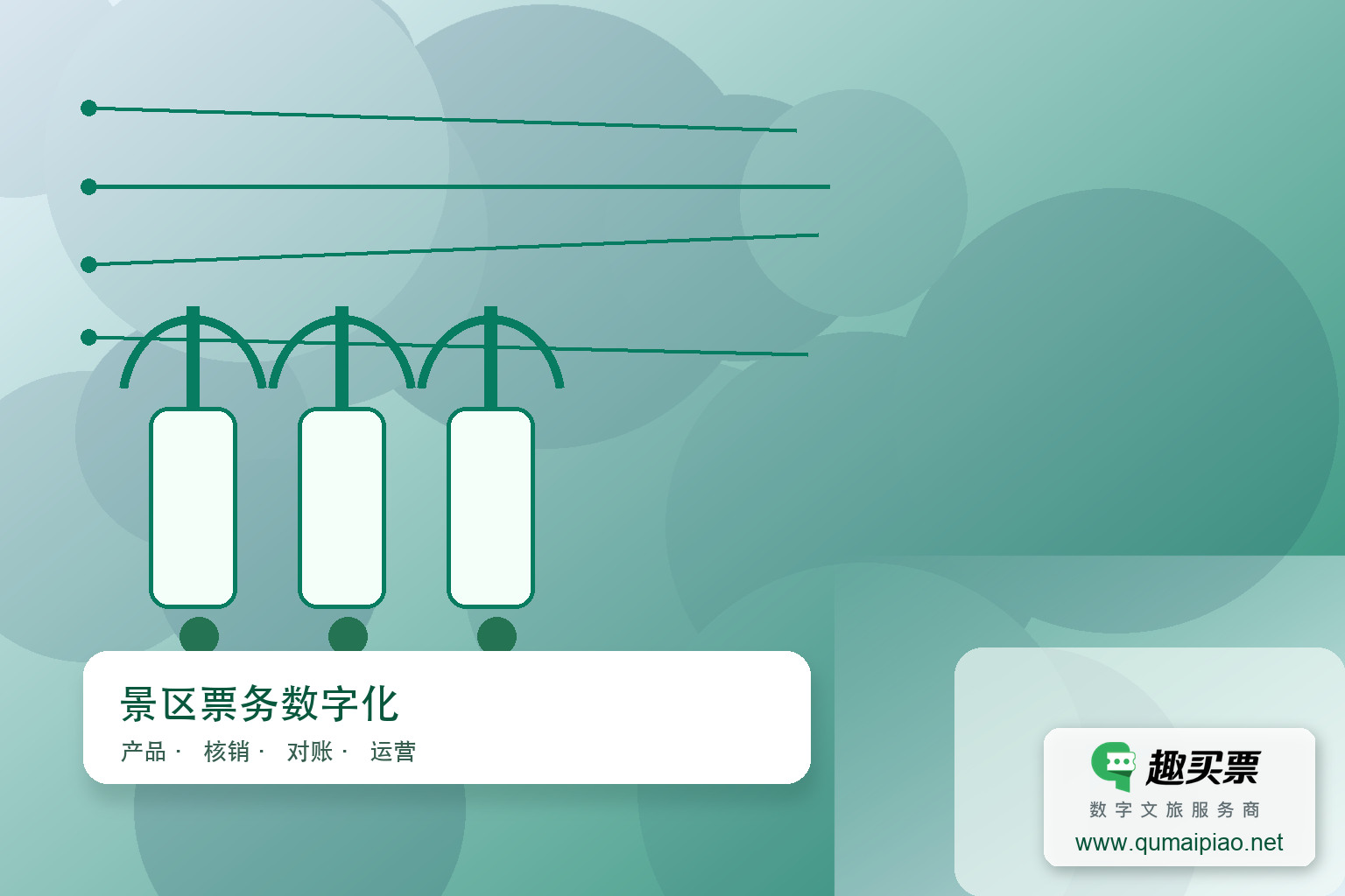 广东趣买票科技公司提供趣买票智慧系统，提升景区运营效率。主题封面，右下角含趣买票标识与官网网址