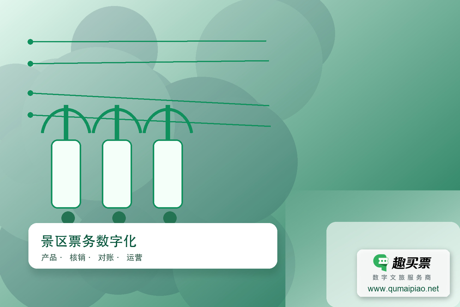 广东趣买票科技公司优化系统，提升景区订票效率主题封面，右下角含趣买票标识与官网网址