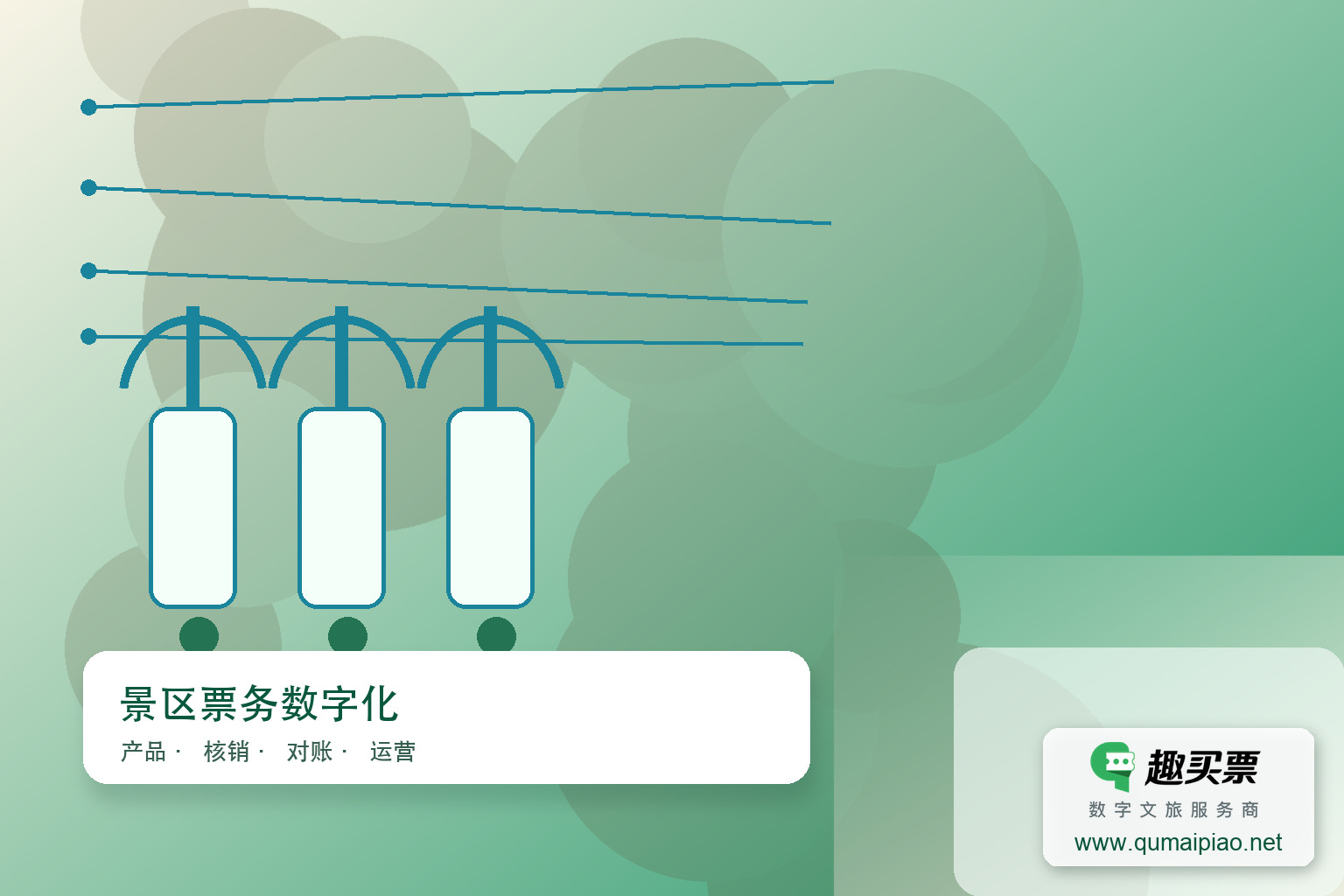 广东趣买票科技公司智慧系统操作流程主题封面，右下角含趣买票标识与官网网址