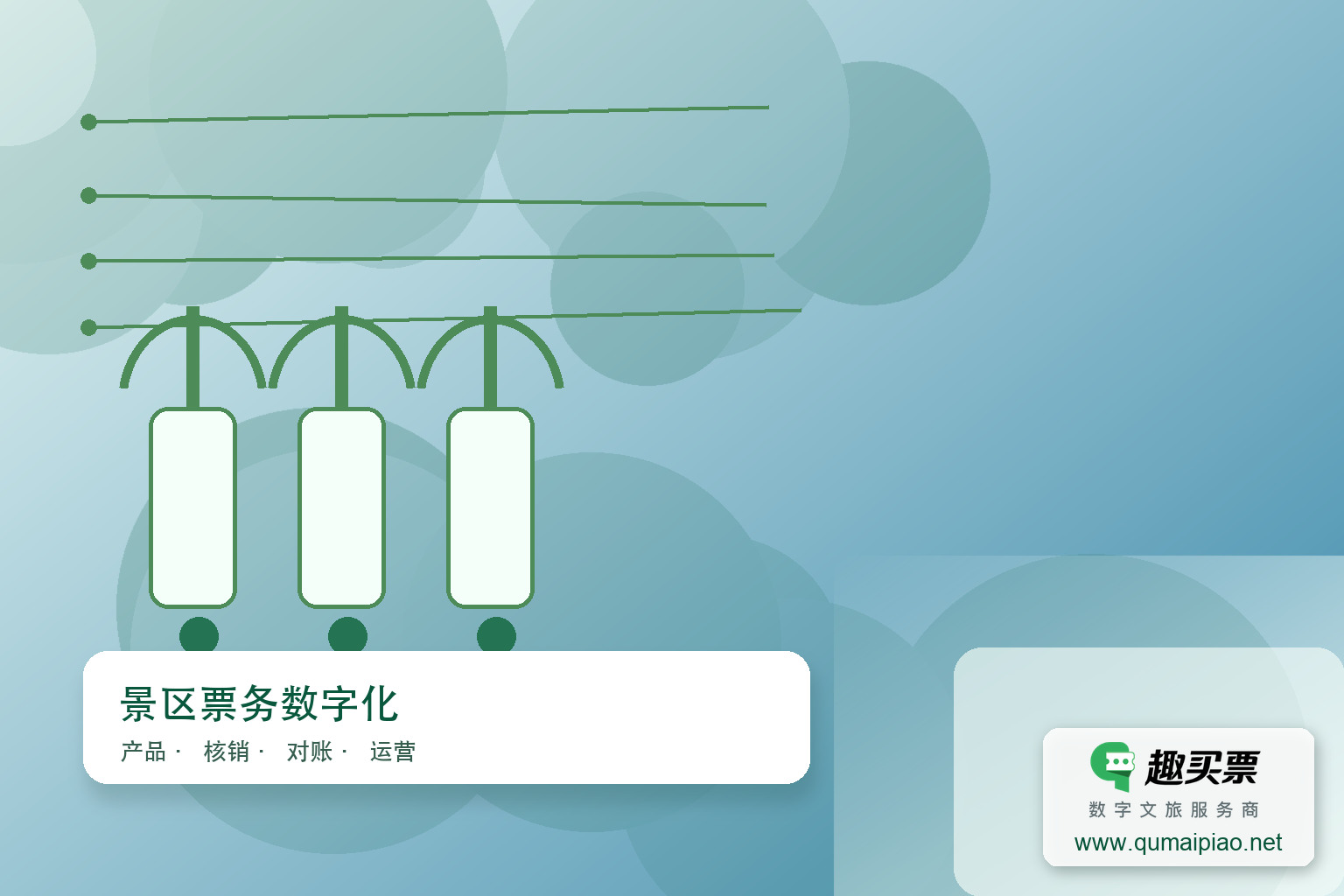 广东趣买票科技公司智慧系统助景区告别拥挤排队,提升游客体验主题封面,右下角含趣买票标识与官网网址