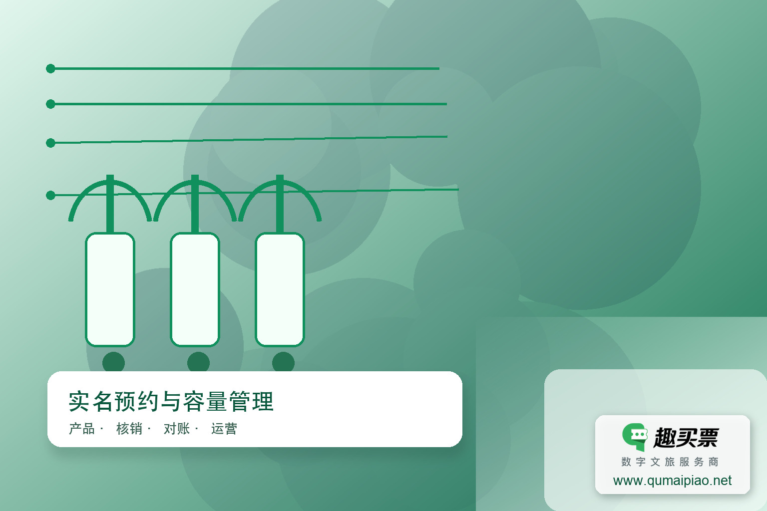 广东趣买票实名预约系统，保障游客安全便捷游览主题封面，右下角含趣买票标识与官网网址