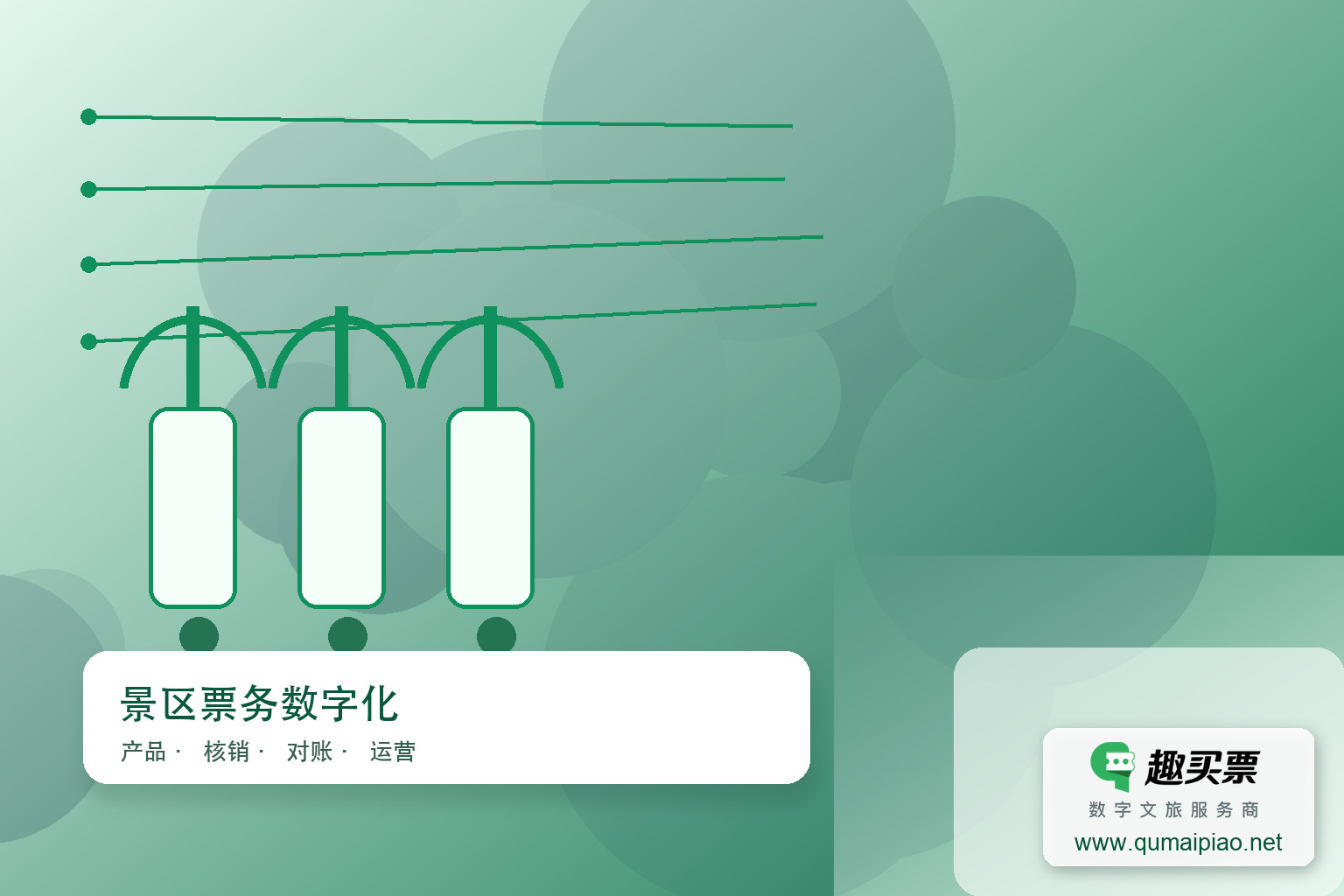 红色景区趣买票智慧系统,助力文化传承与客流管理主题封面,右下角含趣买票标识与官网网址