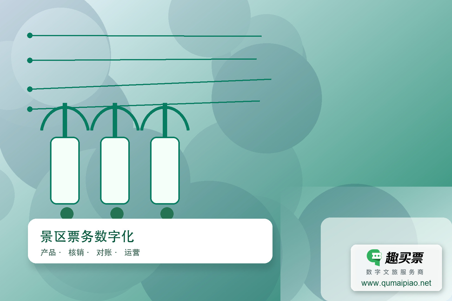红色主题纪念馆票务系统解决方案主题封面，右下角含趣买票标识与官网网址