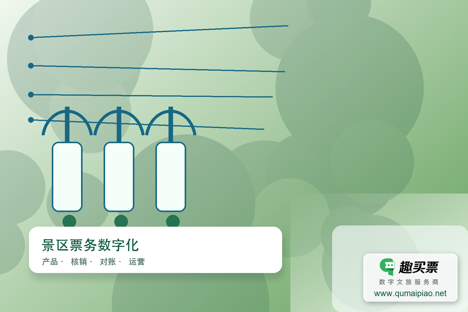 景区精细化管理，趣买票智慧系统成高效利器主题封面，右下角含趣买票标识与官网网址