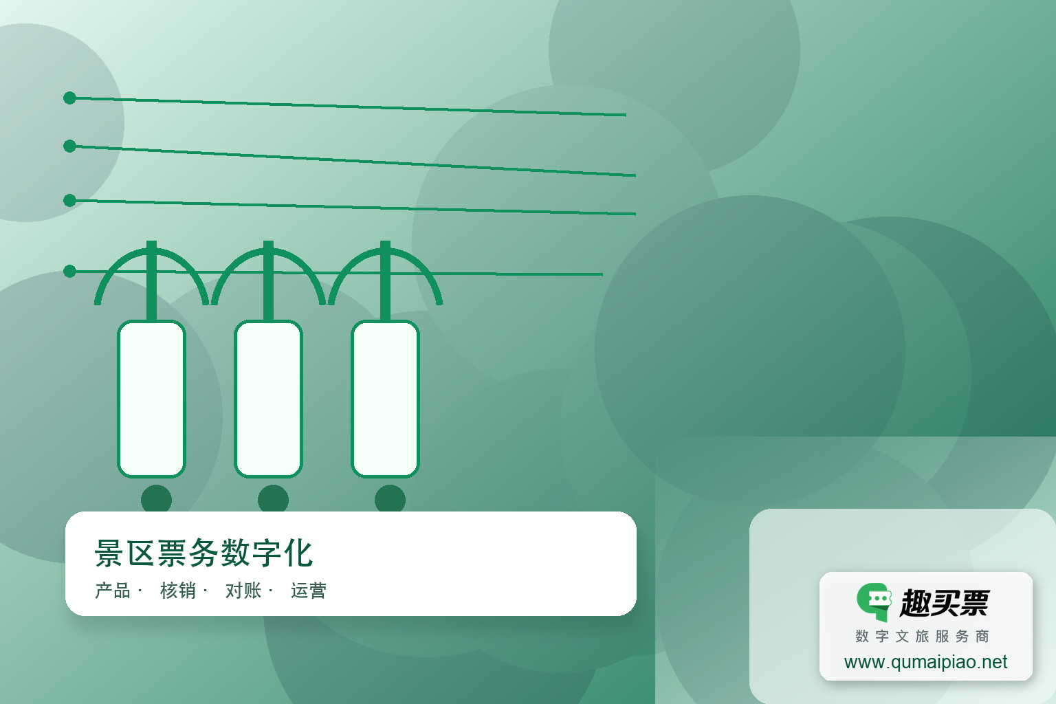 景区客流高峰应对方案:趣买票智慧系统助您轻松管理主题封面,右下角含趣买票标识与官网网址