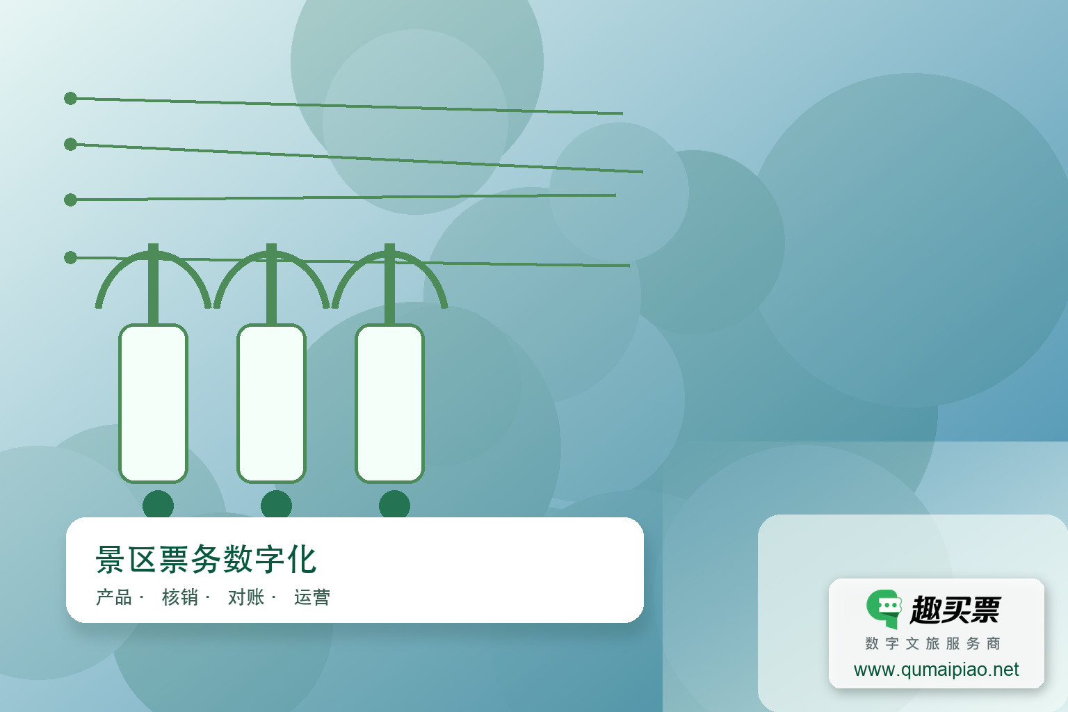 景区客流高峰应急预案:趣买票智慧系统解决方案主题封面,右下角含趣买票标识与官网网址