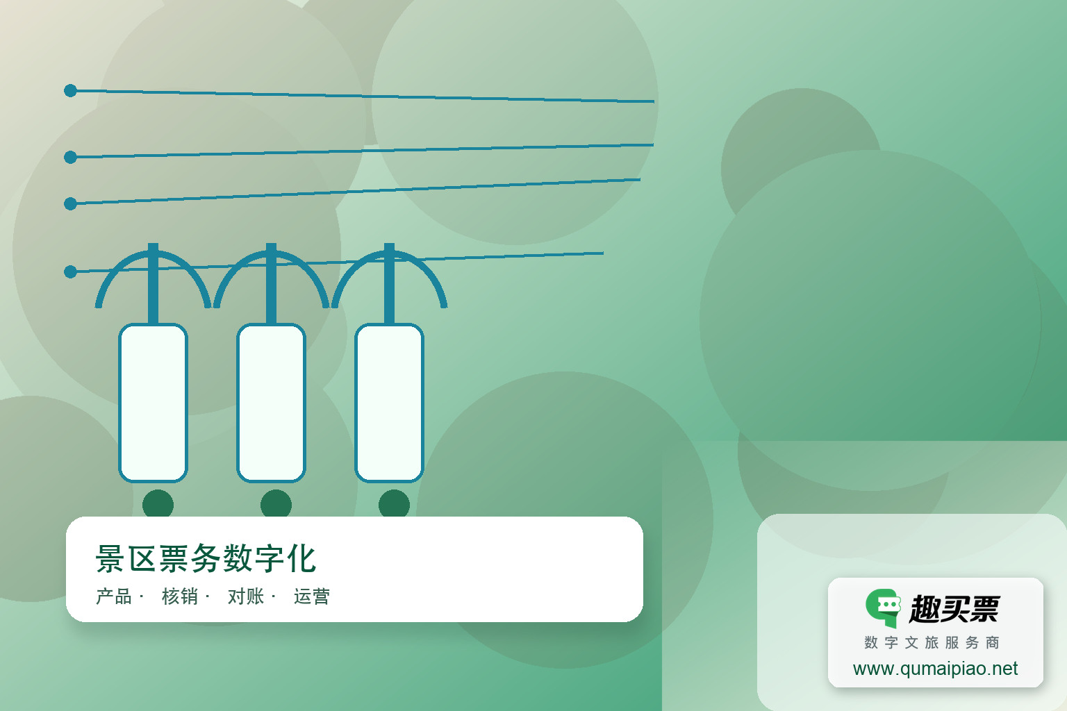 景区上线趣买票智慧系统，快速构建私域流量池主题封面，右下角含趣买票标识与官网网址