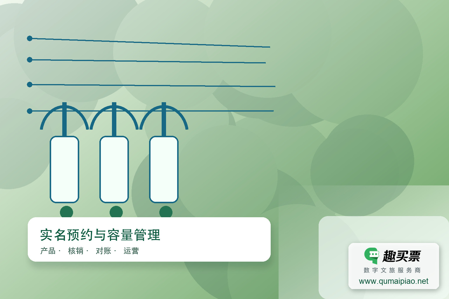 景区实名分时预约购票制度优化升级主题封面,右下角含趣买票标识与官网网址