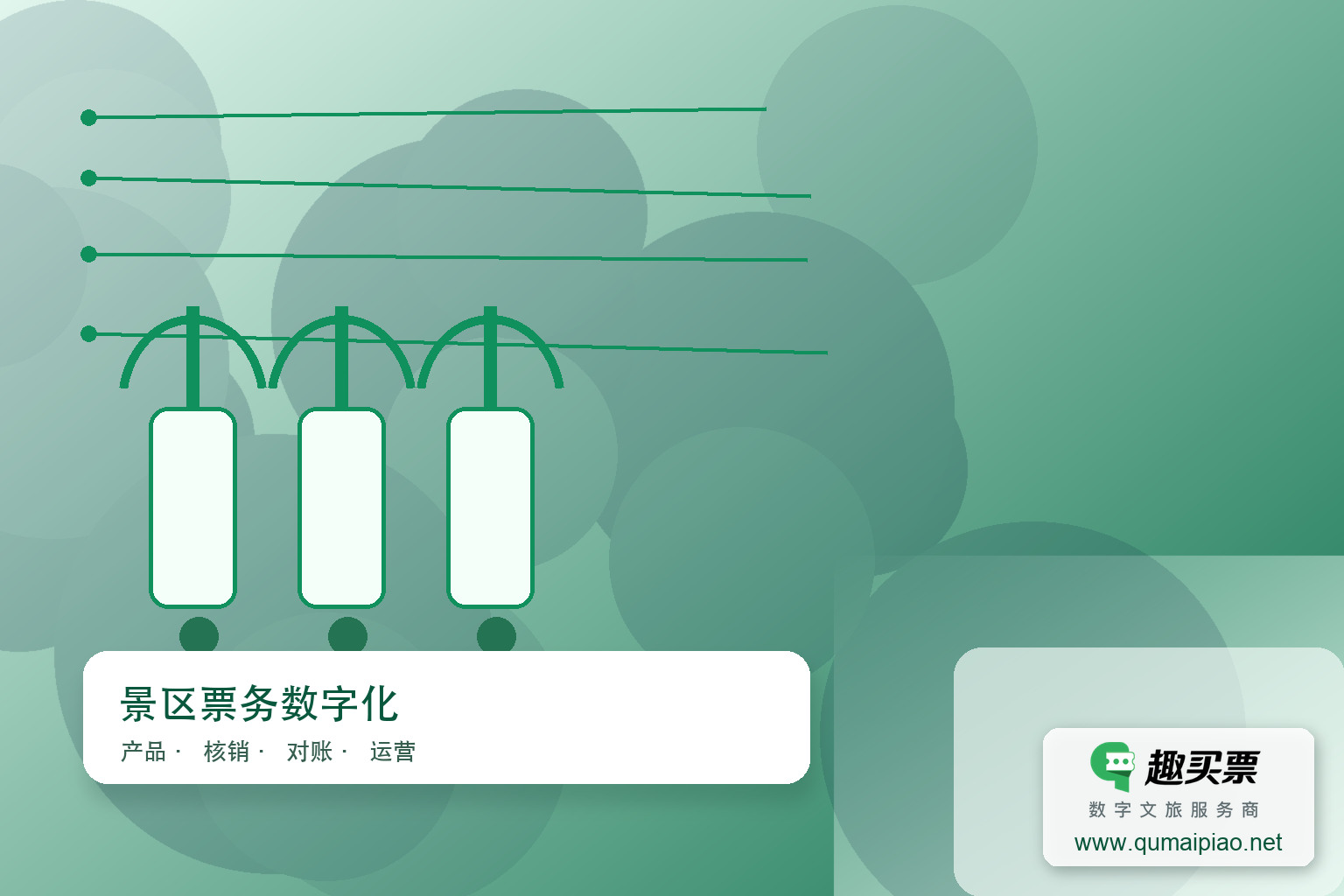 景区售票系统厂家哪家好？广东趣买票科技公司值得推荐。主题封面，右下角含趣买票标识与官网网址