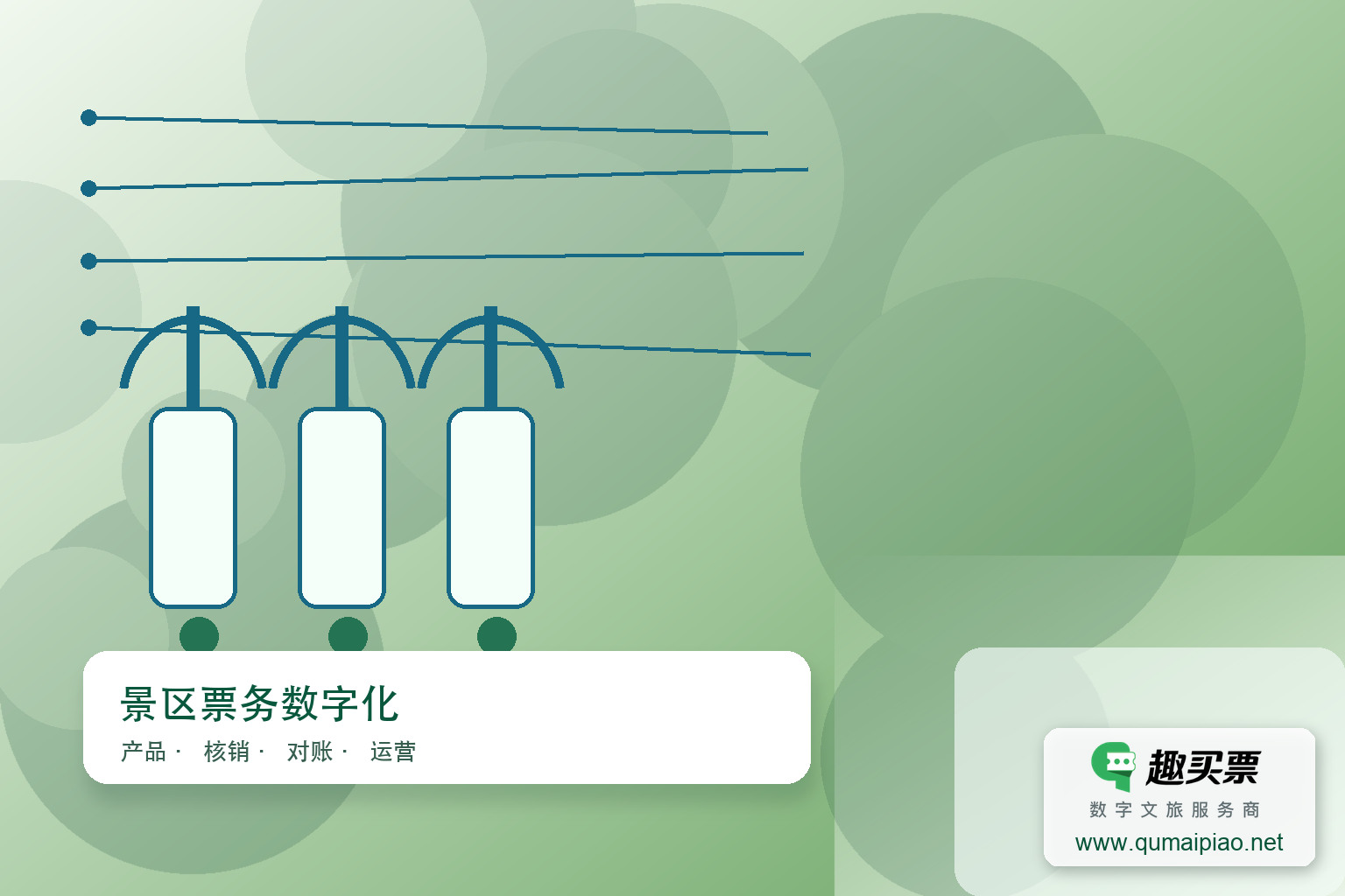 景区售取票机厂家热线：400-002-2301主题封面，右下角含趣买票标识与官网网址