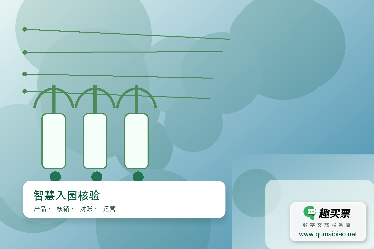 景区自助售票机全解析主题封面,右下角含趣买票标识与官网网址