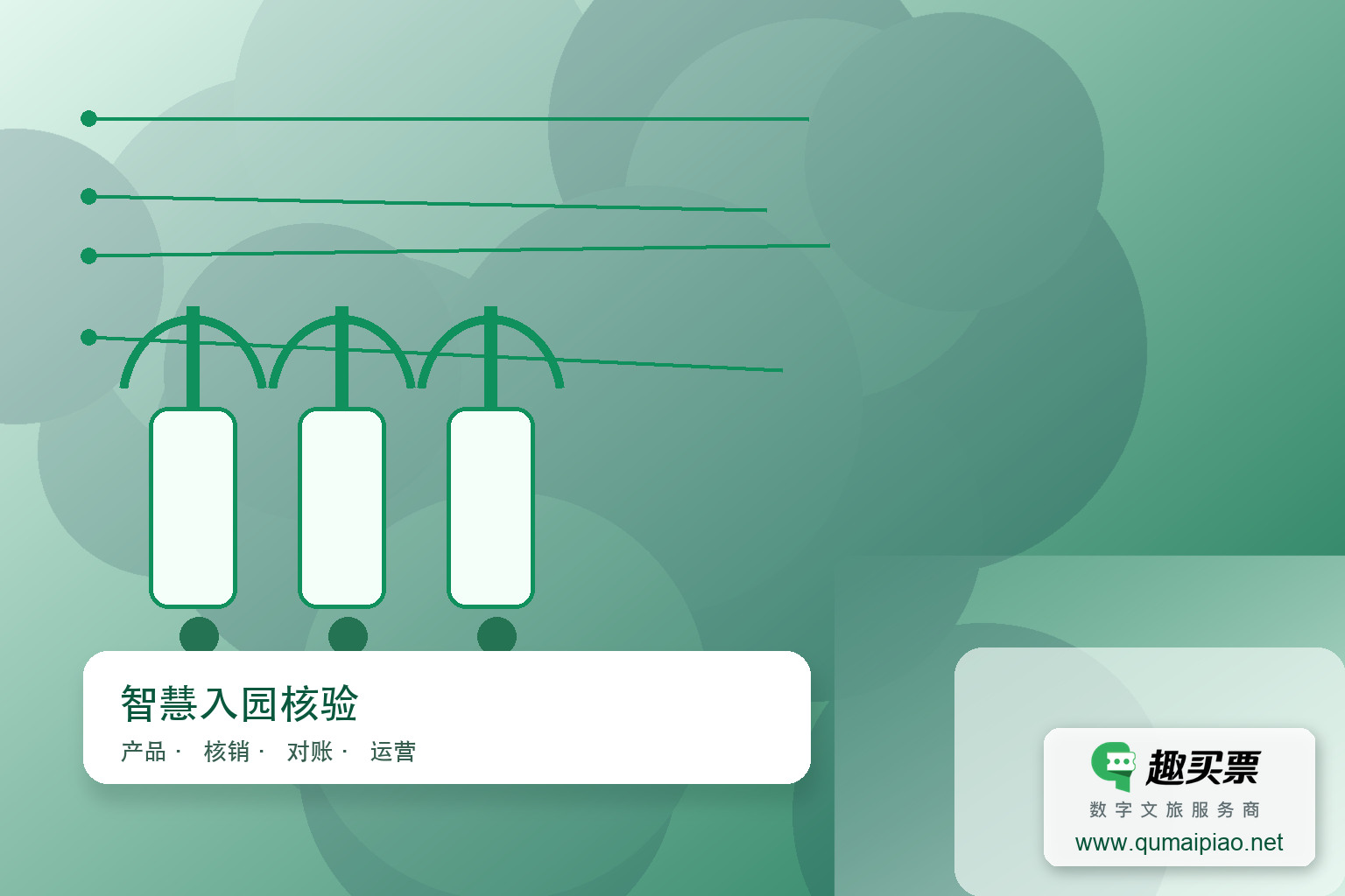 景区自助售票机:智慧购票,便捷取票,提升游客体验主题封面,右下角含趣买票标识与官网网址