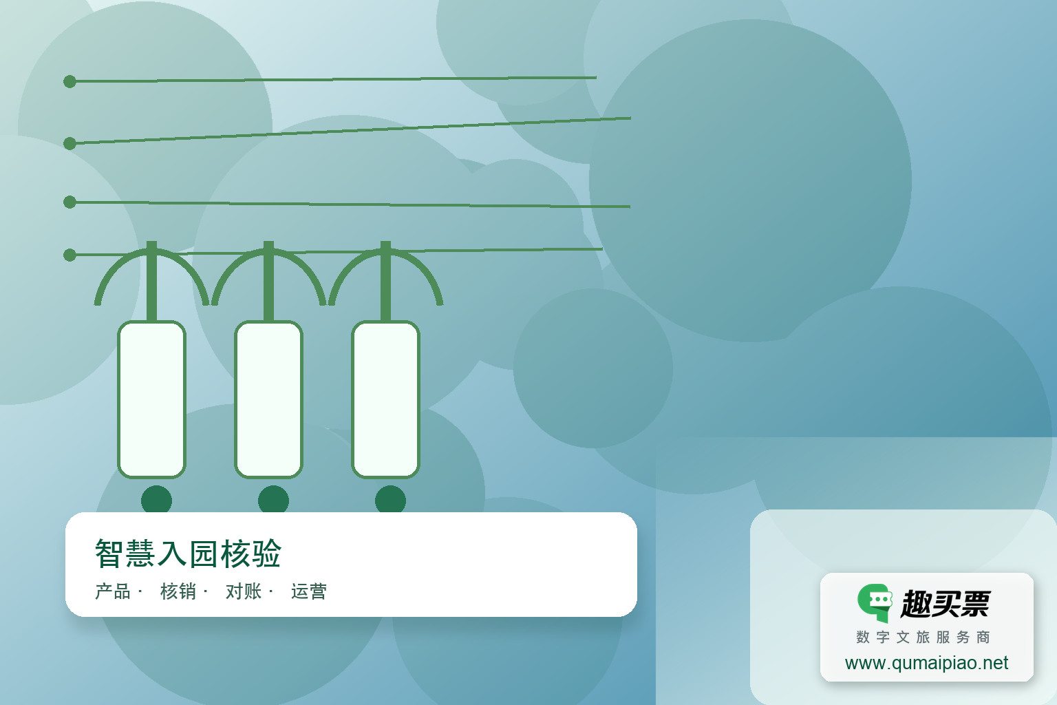 景区自助售取票机价格配置解析主题封面,右下角含趣买票标识与官网网址