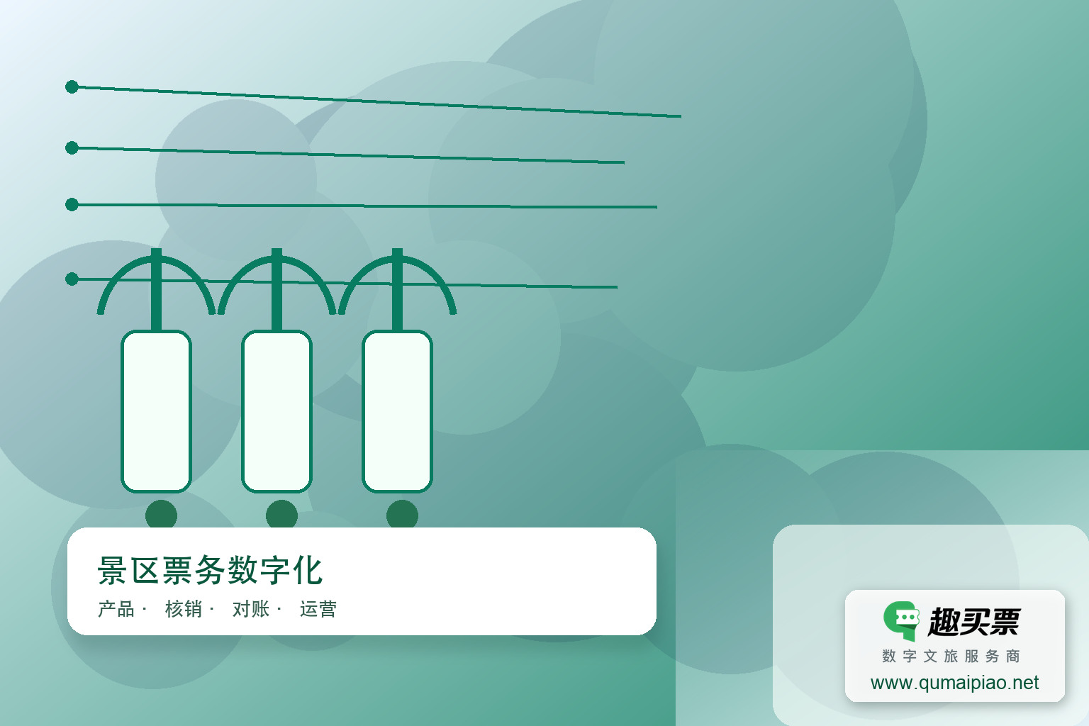 浏阳苏故旅游度假区借助趣买票智慧系统,优化服务与运营效率。主题封面,右下角含趣买票标识与官网网址