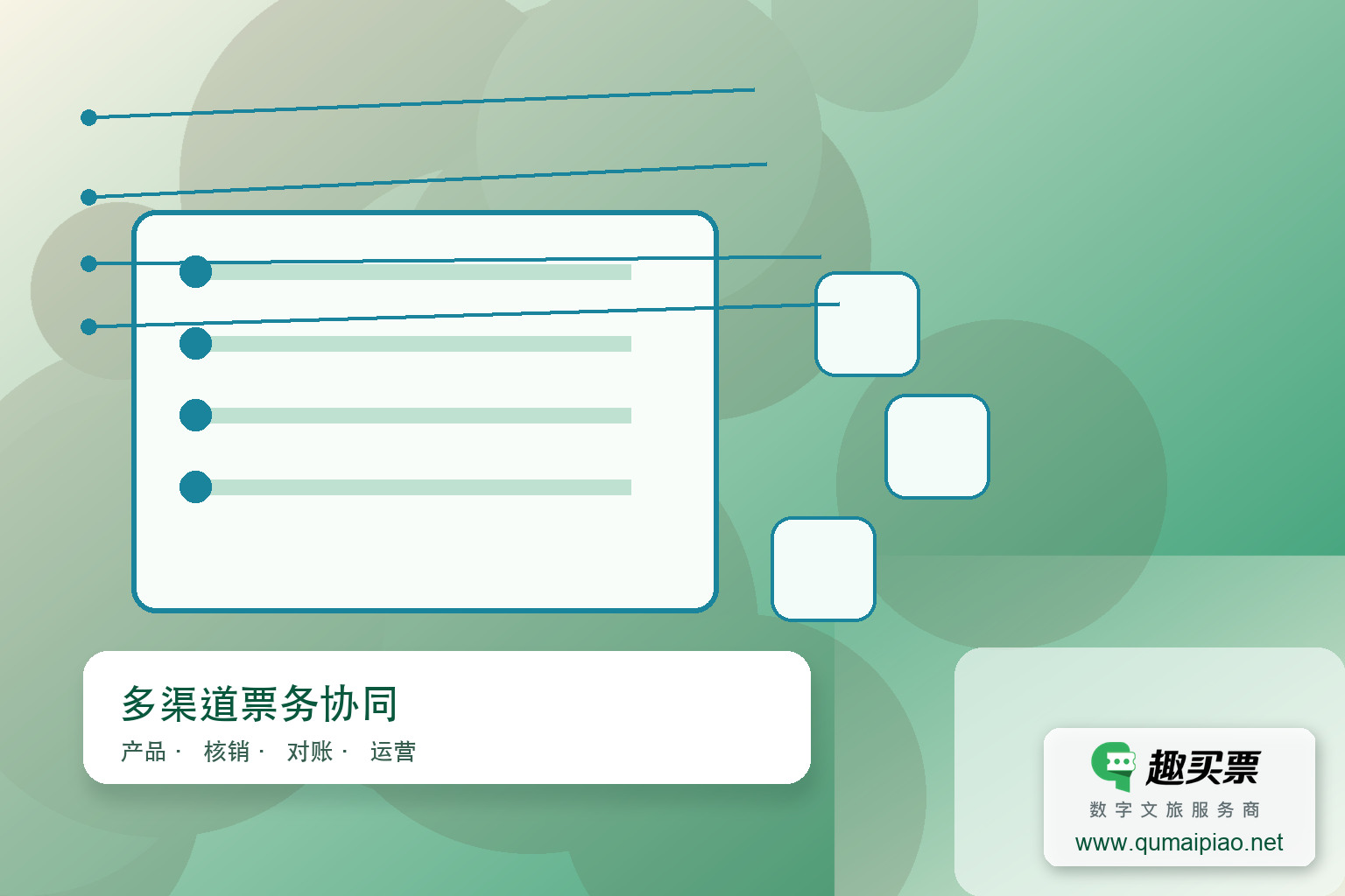 趣买票智慧票务系统接入抖音来客,助力景区高效运营主题封面,右下角含趣买票标识与官网网址