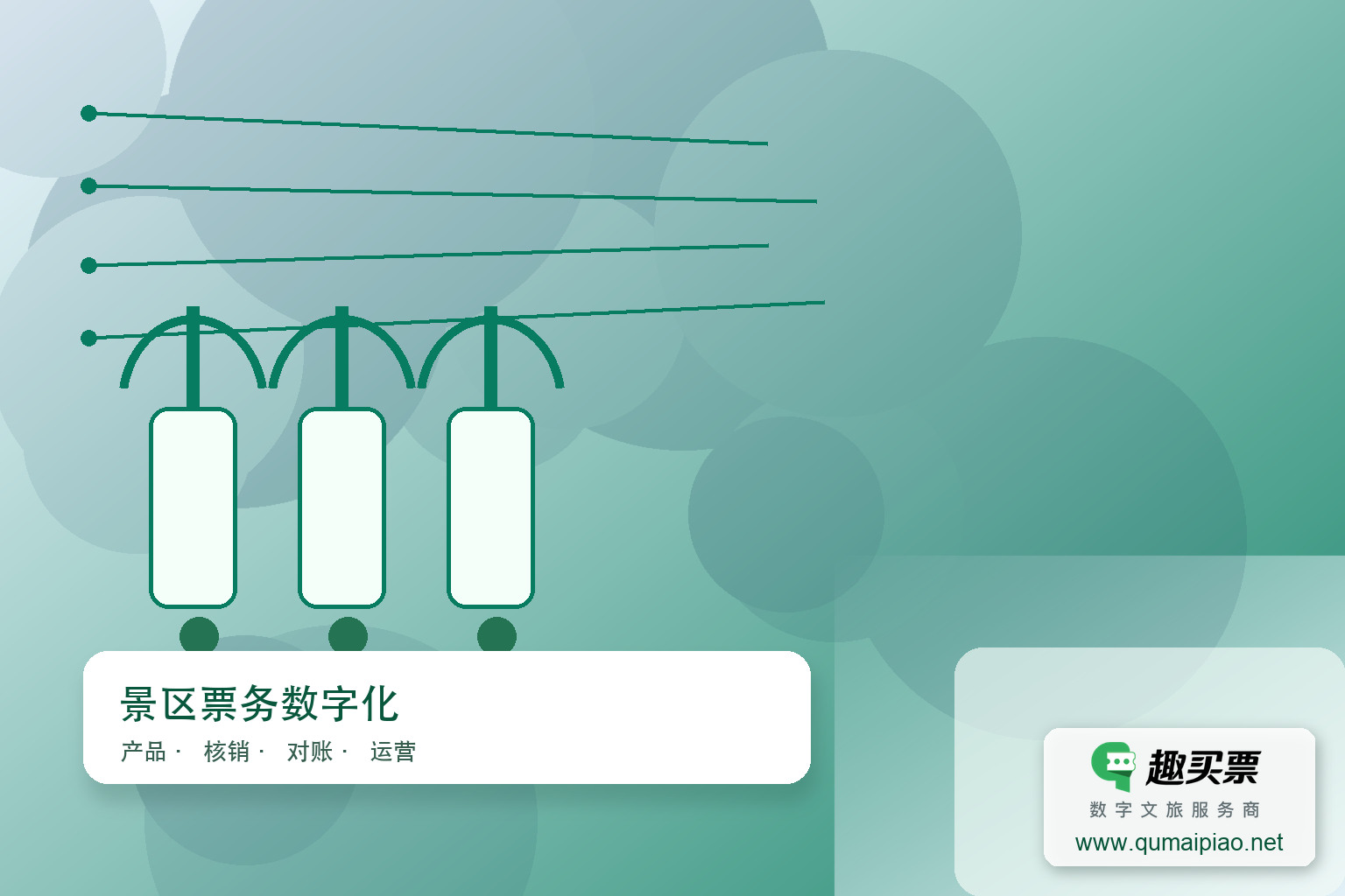 趣买票智慧系统：多元会员形式，一体化便捷管理主题封面，右下角含趣买票标识与官网网址