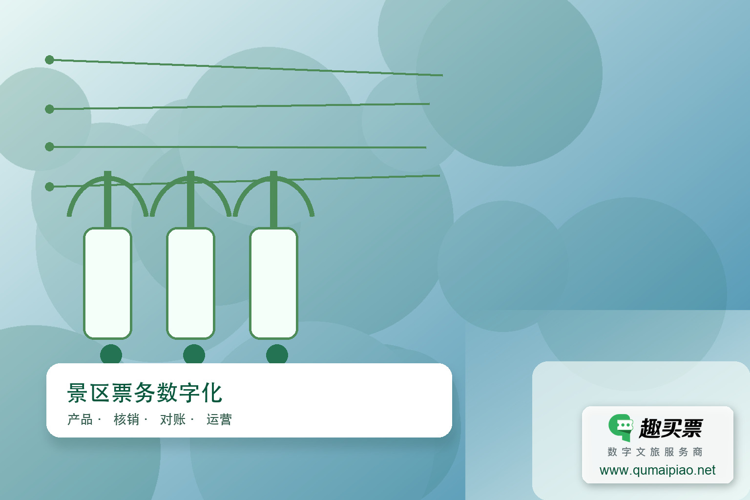 趣买票智慧系统:分时预约,提升场馆管理与游客体验主题封面,右下角含趣买票标识与官网网址