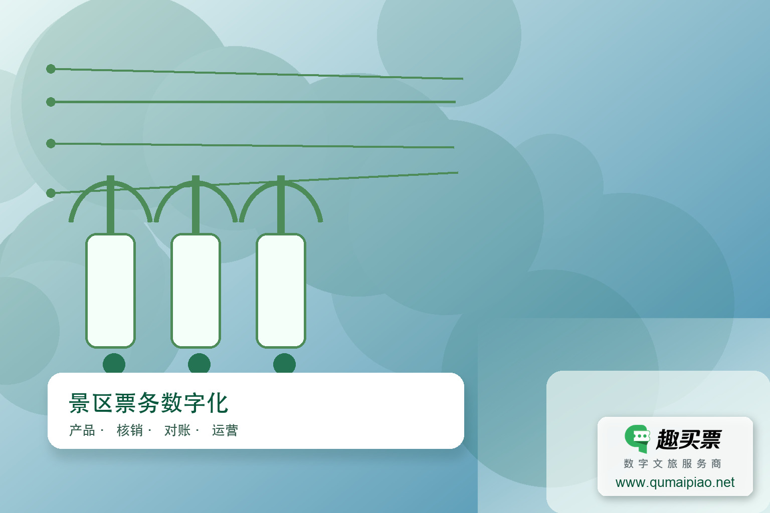 趣买票智慧系统：功能与价值解析主题封面，右下角含趣买票标识与官网网址