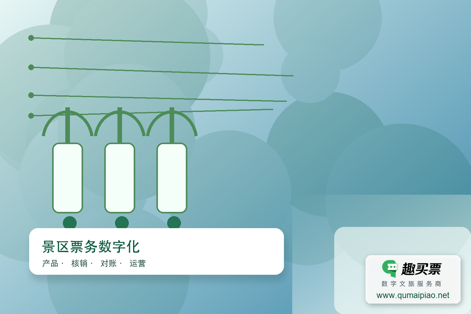 趣买票智慧系统构建智能旅游新生态主题封面，右下角含趣买票标识与官网网址