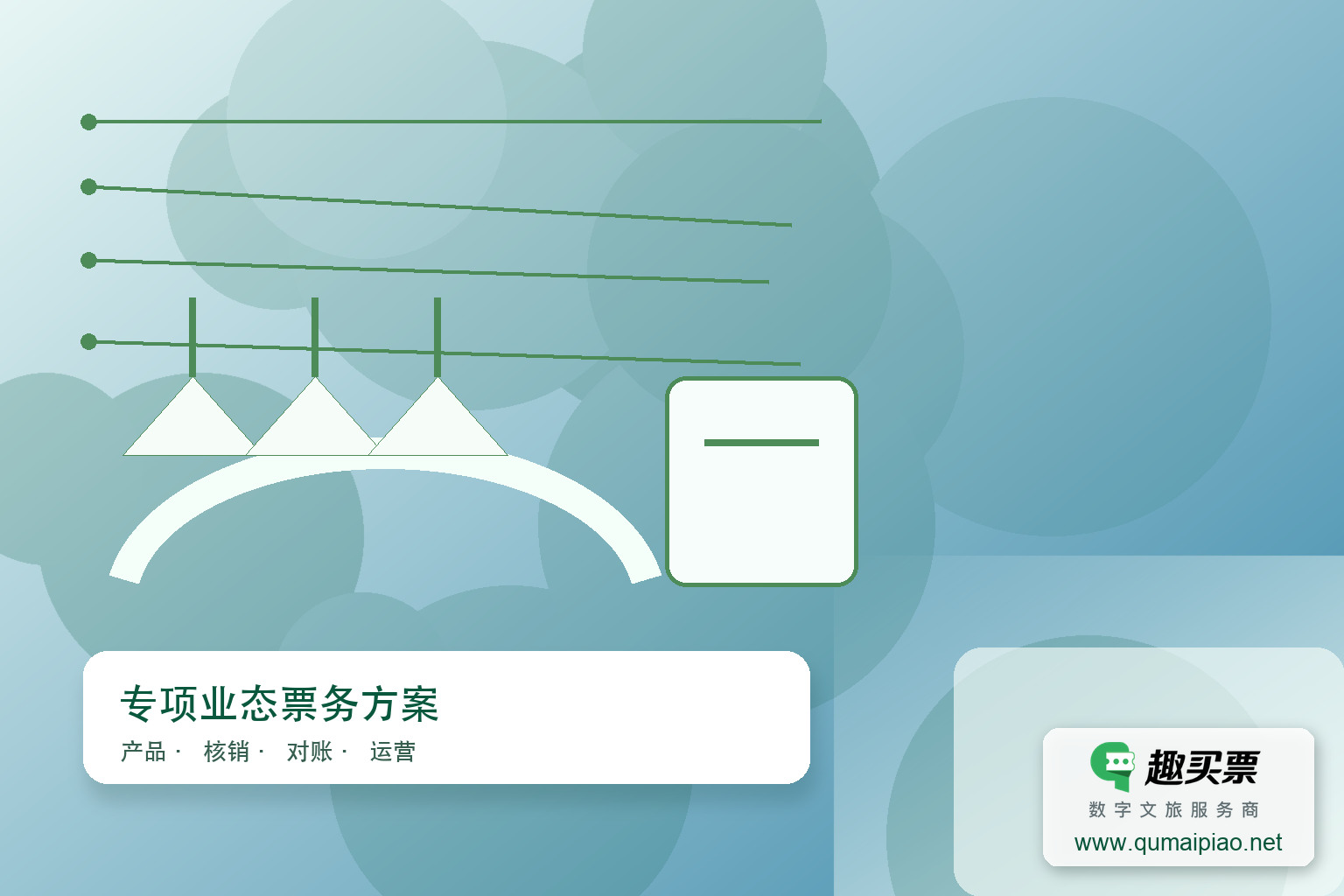 趣买票智慧系统:会员营销一体化,提升游乐园体验主题封面,右下角含趣买票标识与官网网址