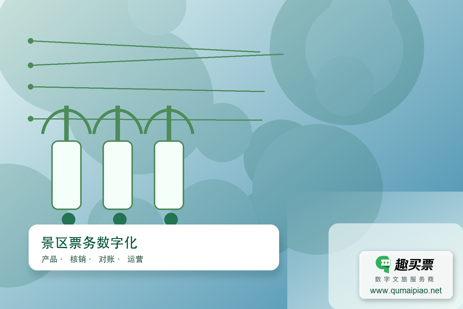 趣买票智慧系统：技术赋能与功能优化主题封面，右下角含趣买票标识与官网网址