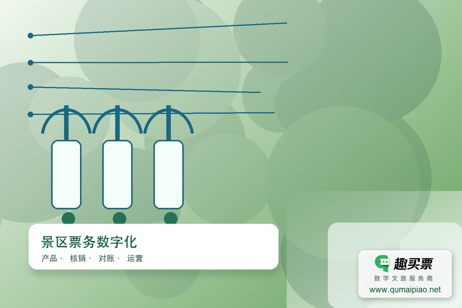 趣买票智慧系统建设，让旅游更聪明主题封面，右下角含趣买票标识与官网网址