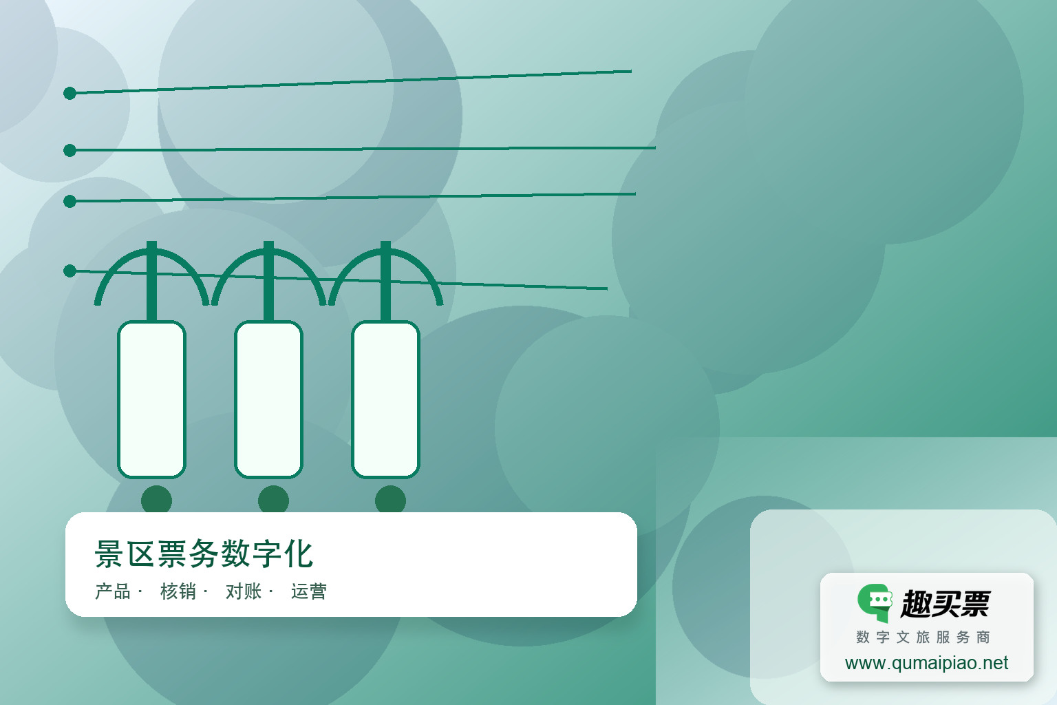 趣买票智慧系统阶梯返佣，激励渠道销售动力主题封面，右下角含趣买票标识与官网网址
