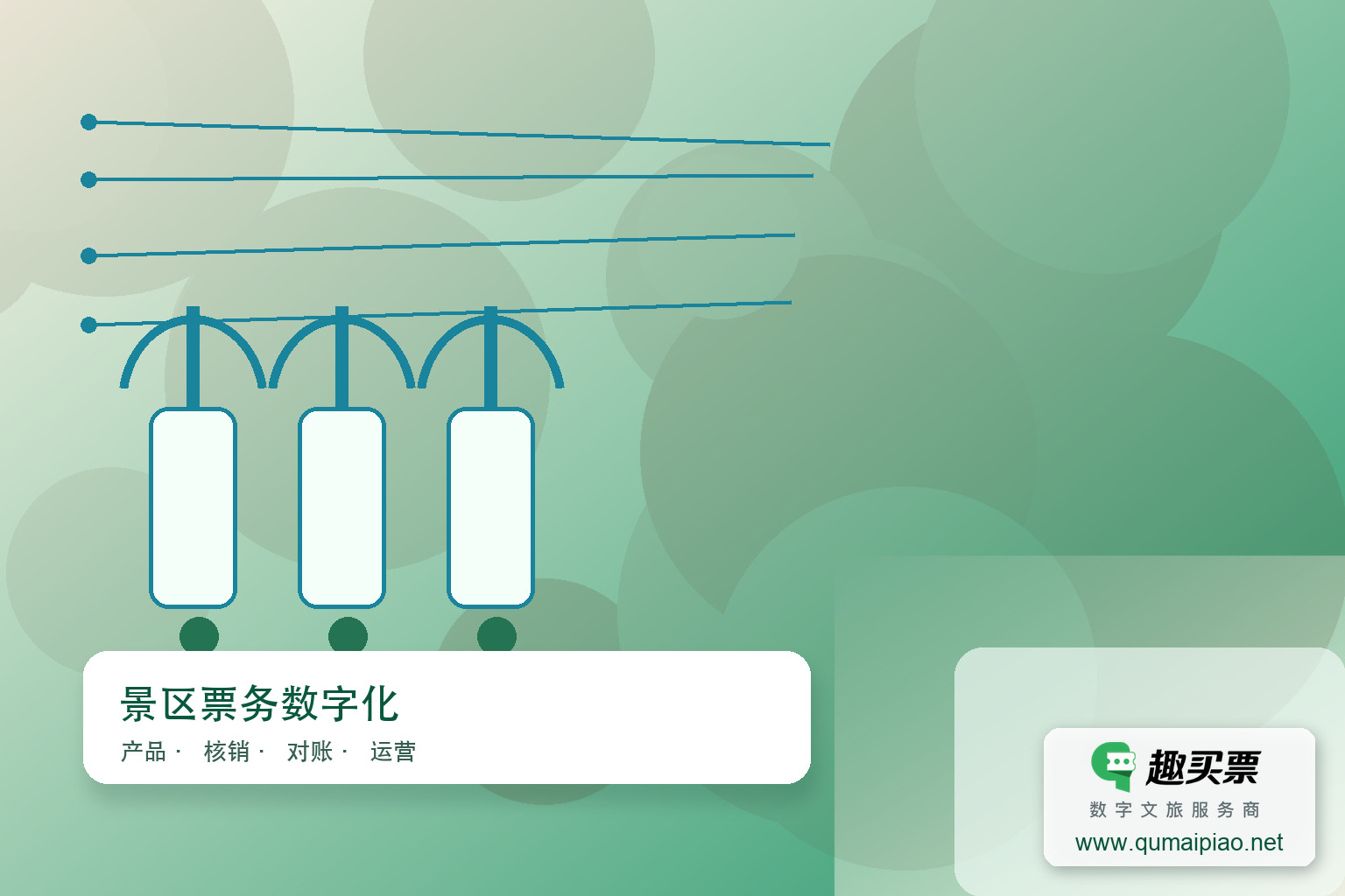 趣买票智慧系统开发：提升景区效率与游客体验主题封面，右下角含趣买票标识与官网网址