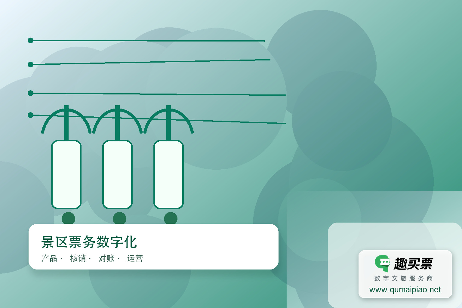 趣买票智慧系统：票务与票卡管理详解主题封面，右下角含趣买票标识与官网网址