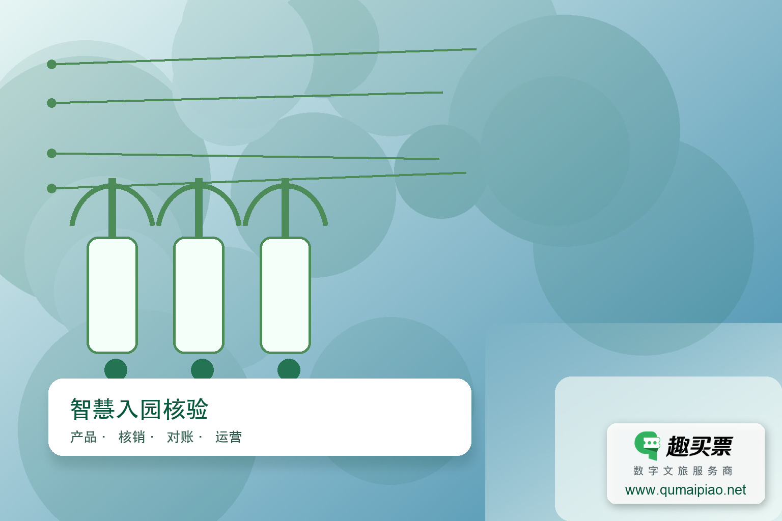 趣买票智慧系统：破解传统景区售检票难题主题封面，右下角含趣买票标识与官网网址