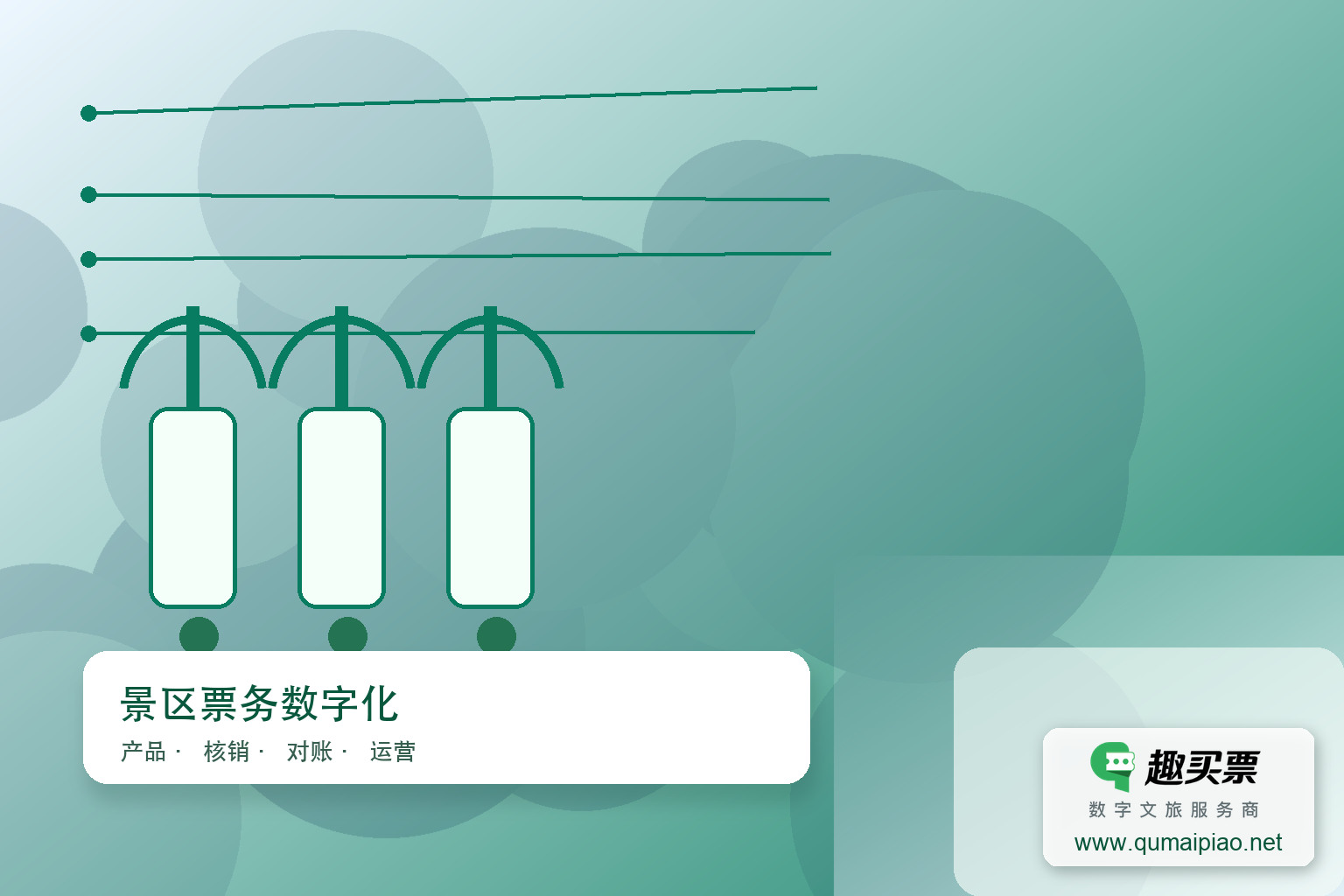 趣买票智慧系统取代手工售票势在必行主题封面，右下角含趣买票标识与官网网址