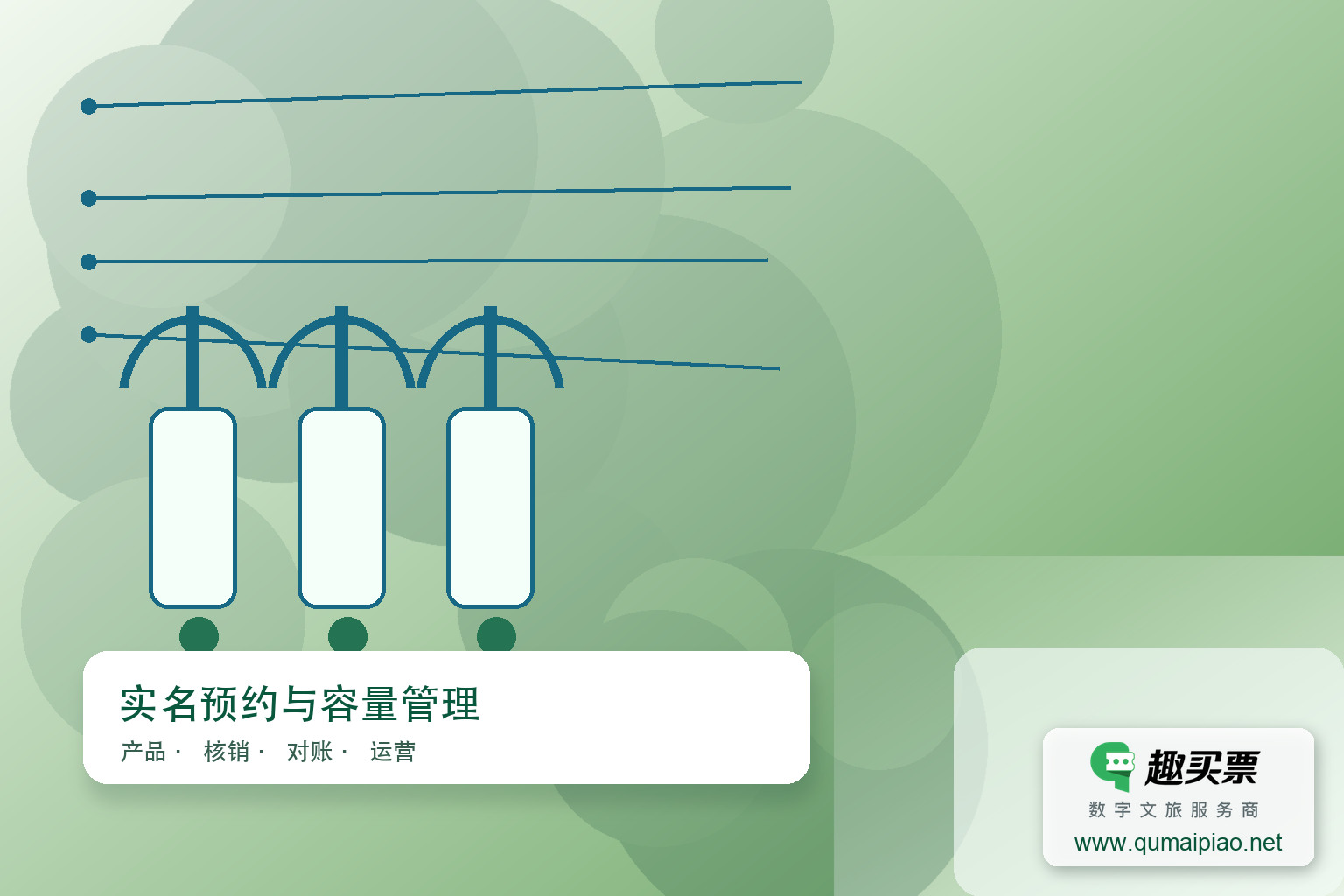 趣买票智慧系统实名购票方案,助力景区安全管理升级主题封面,右下角含趣买票标识与官网网址