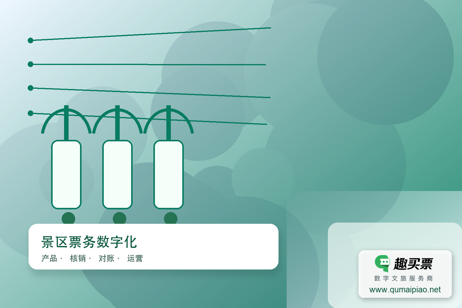 趣买票智慧系统提升景区服务意识主题封面，右下角含趣买票标识与官网网址