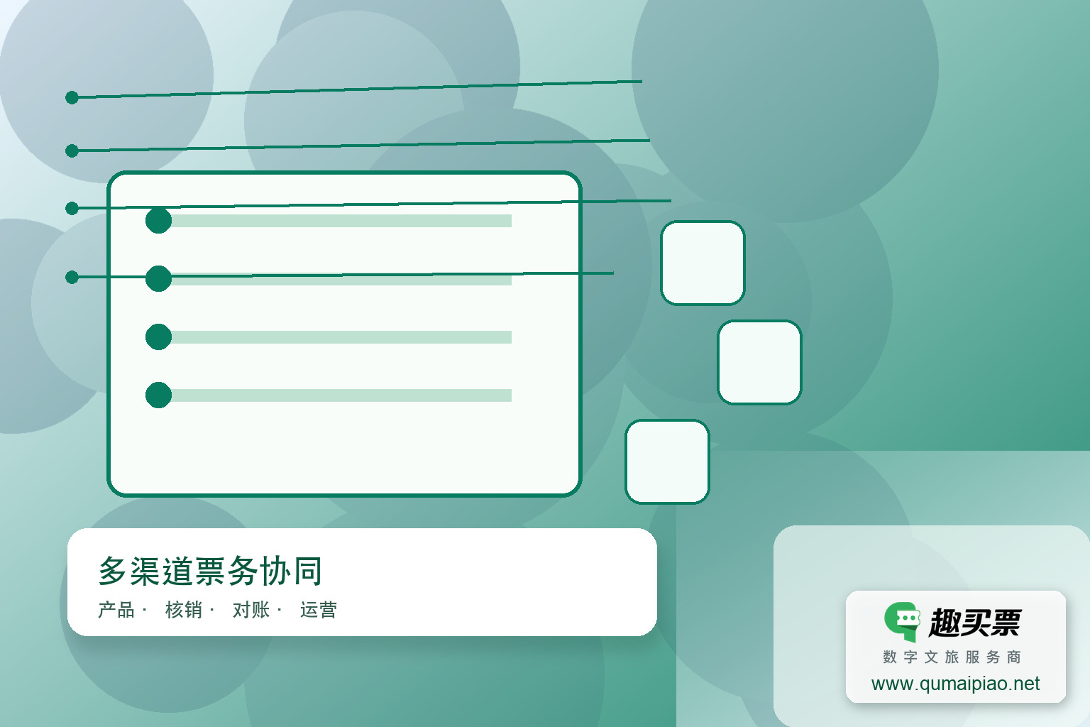 趣买票智慧系统：统一管理，全网售票，助力景区升级主题封面，右下角含趣买票标识与官网网址