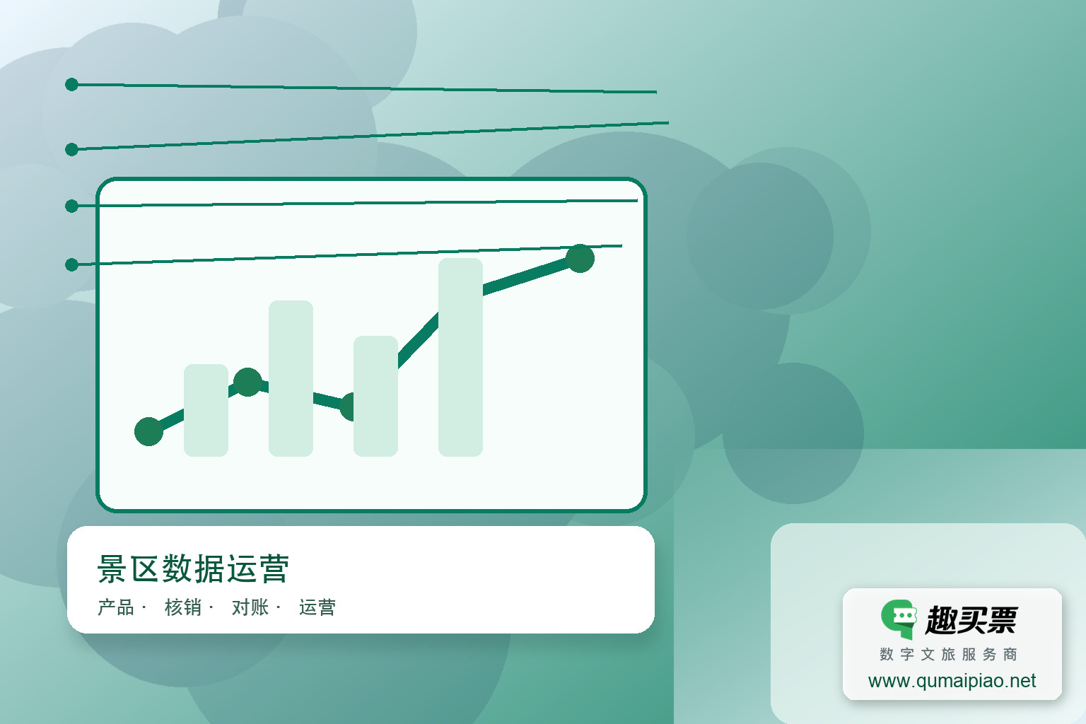 趣买票智慧系统:效率与数字化营销利器主题封面,右下角含趣买票标识与官网网址