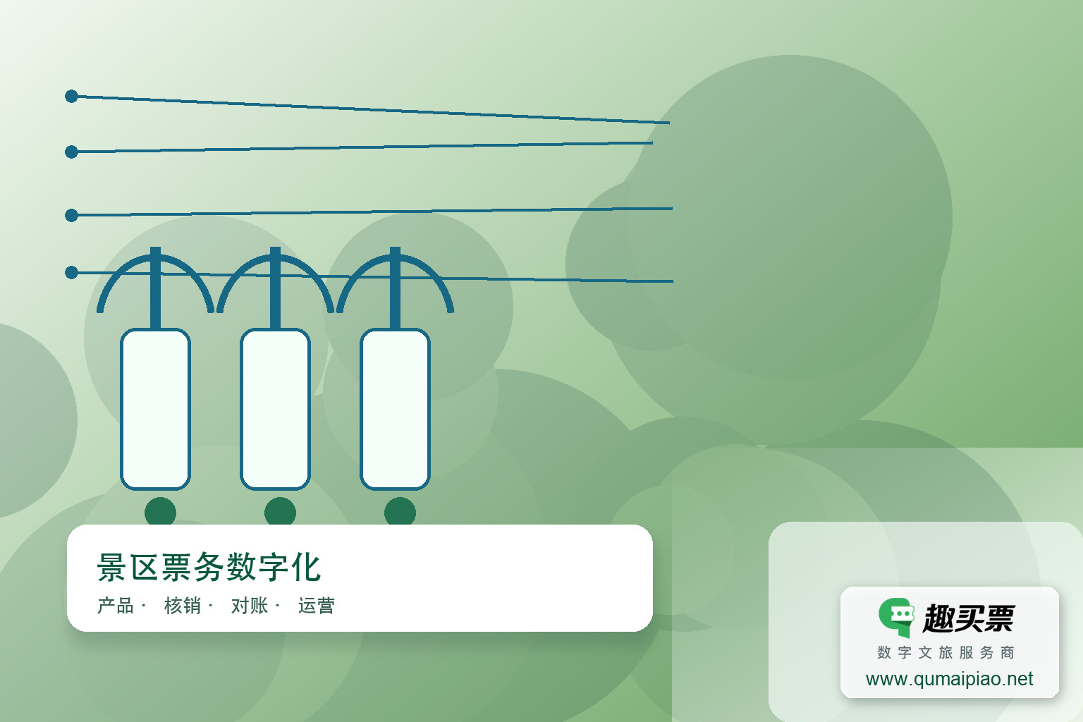 趣买票智慧系统引领文化消费新潮流主题封面,右下角含趣买票标识与官网网址