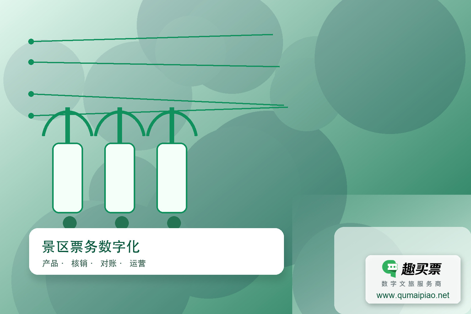 趣买票智慧系统优化游客信息获取体验主题封面，右下角含趣买票标识与官网网址