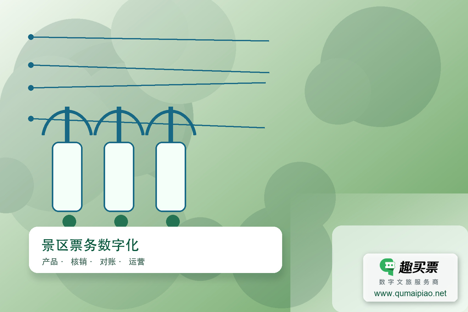 趣买票智慧系统：预约售票，高效管理主题封面，右下角含趣买票标识与官网网址