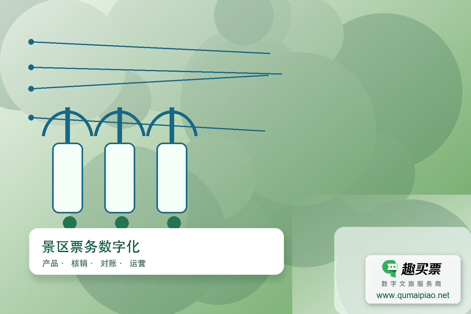 趣买票智慧系统支持多种便捷支付方式主题封面,右下角含趣买票标识与官网网址