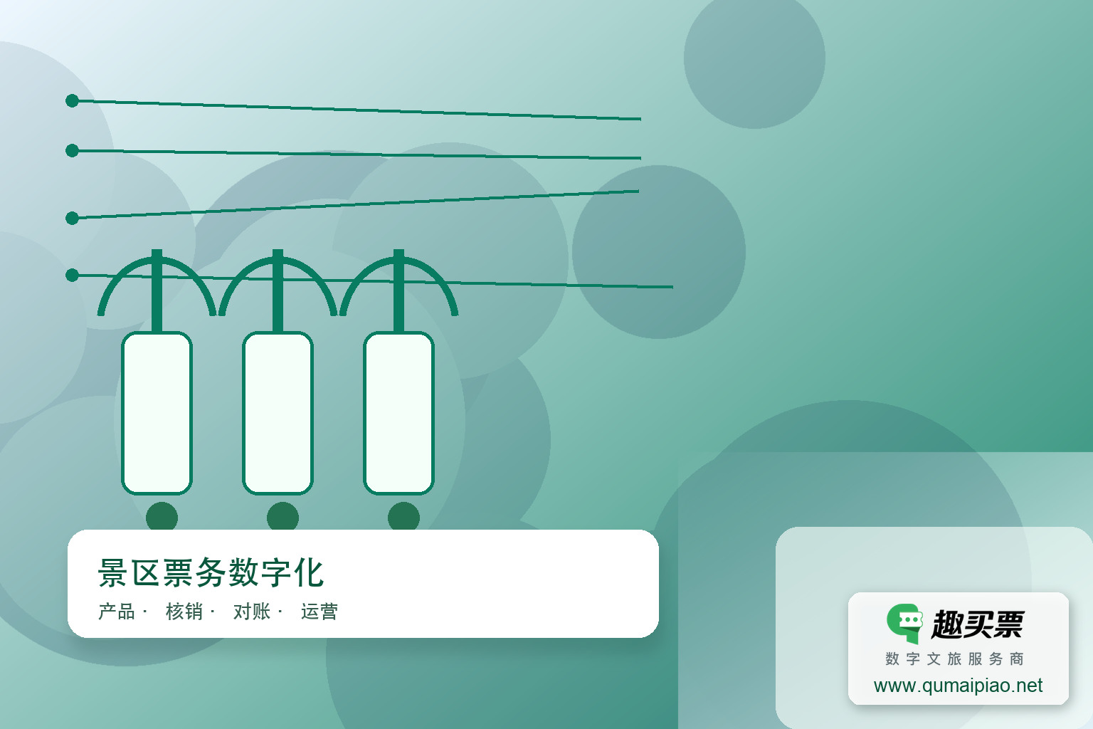 趣买票智慧系统:智能预约,均衡客流主题封面,右下角含趣买票标识与官网网址